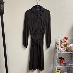 Elegant Brown Women's Dress